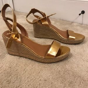 Lilly for target gold espadrilles